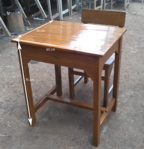 ukuran meja sekolah kayu